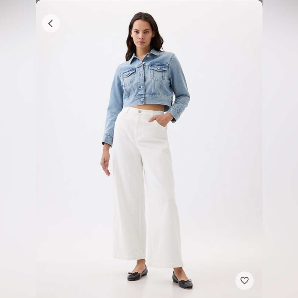 GAP HIGH STRIDE WIDE LEG ANKLE JEANS